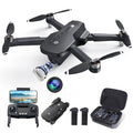 4K Camera Foldable GPS Drone with 2 Batteries, Black C7778