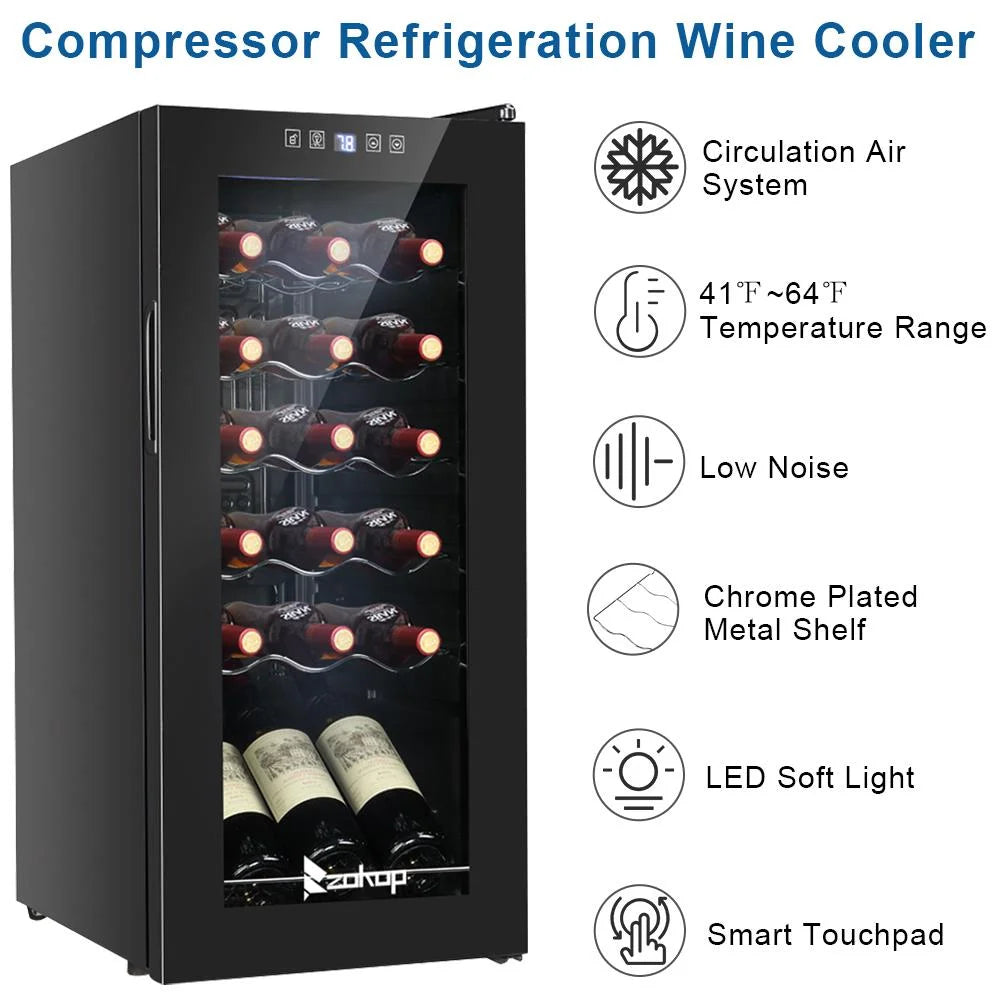 Black 18 Bottle Wine Cooler F45494
