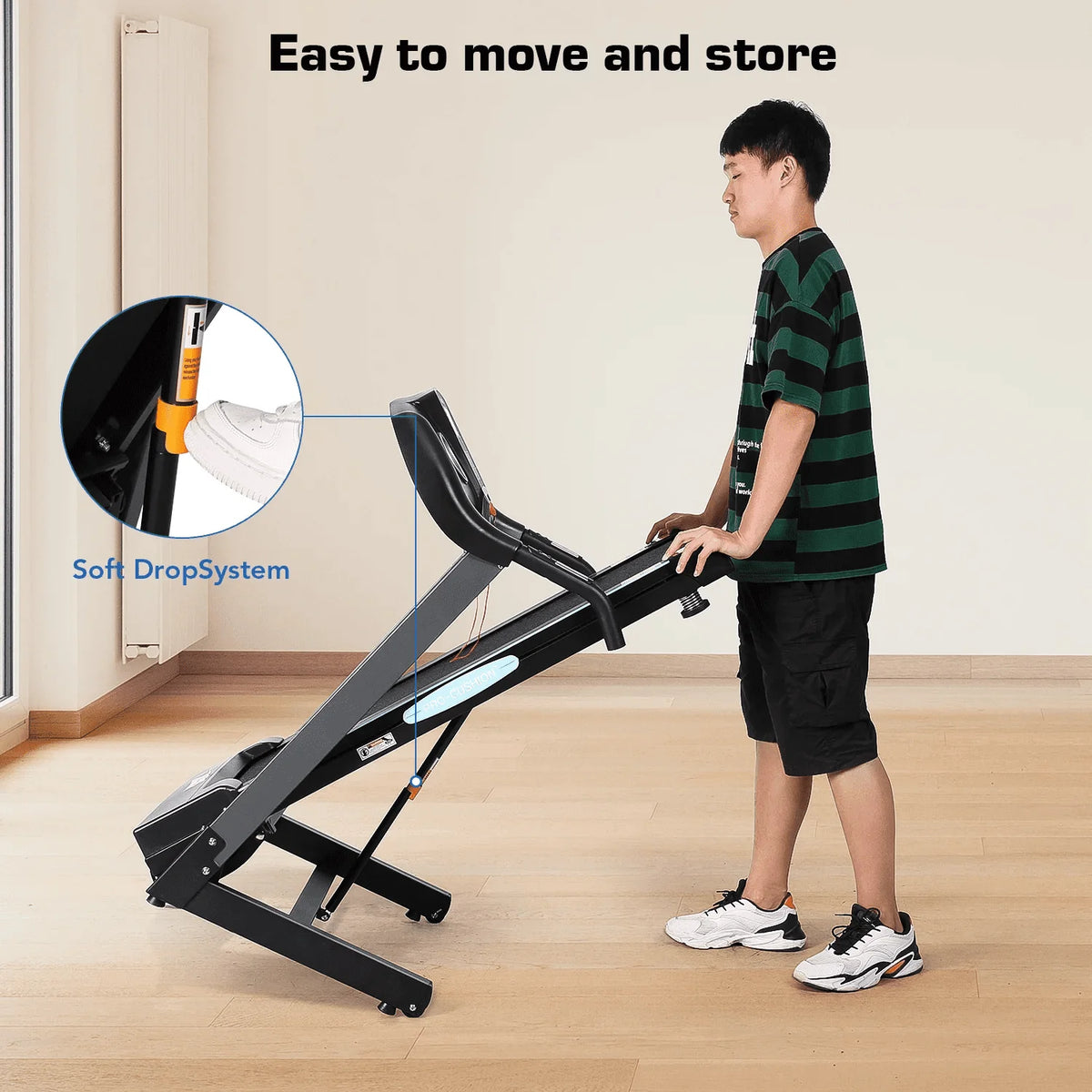 Folding Treadmill with 12-Level Automatic Incline G41945