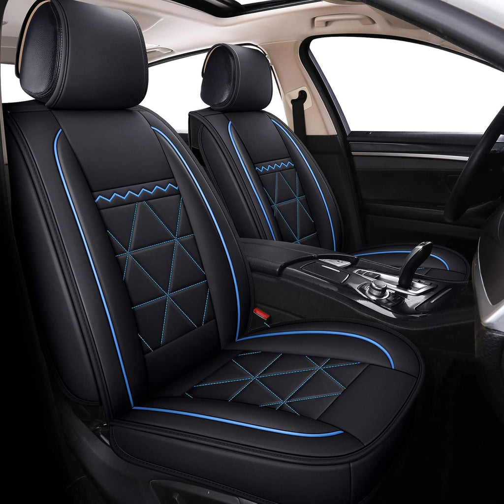 2 Captain Seat Covers Waterproof Faux Leather U8312
