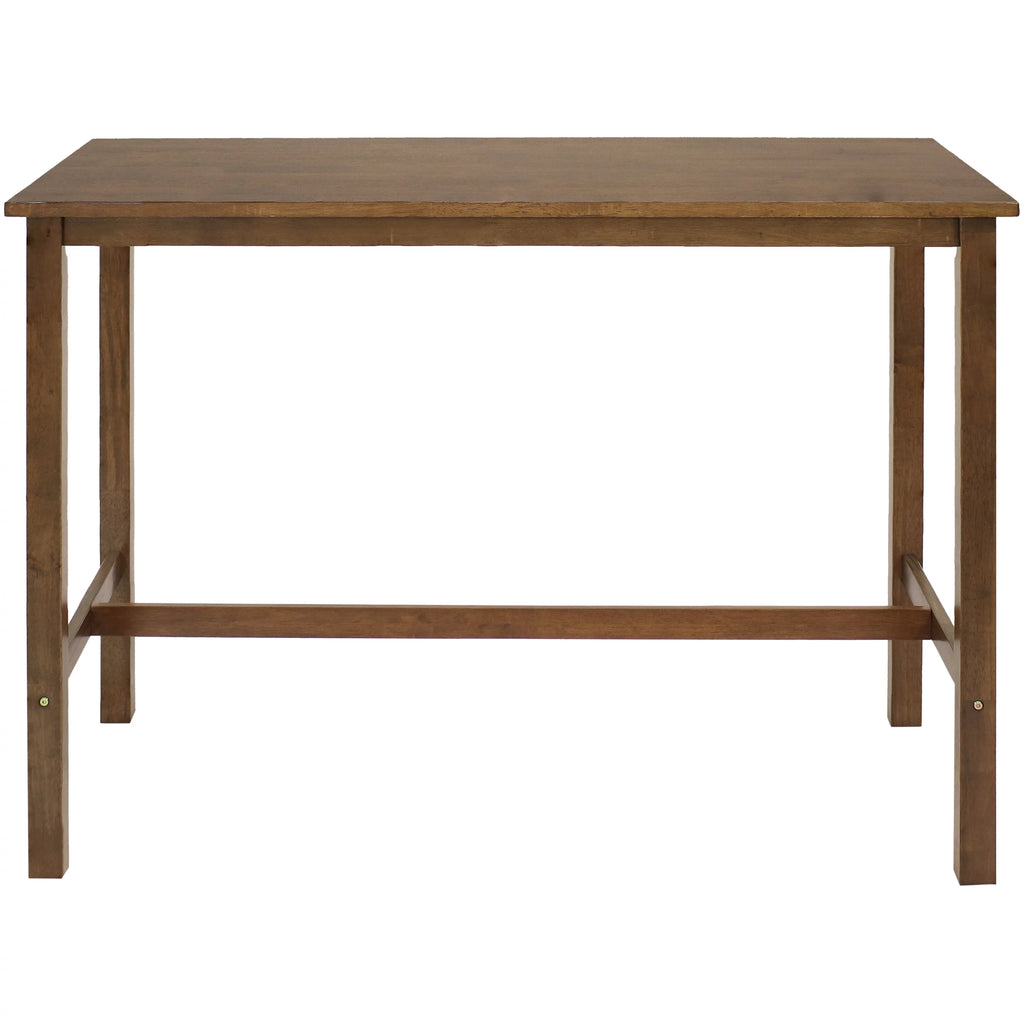 Counter-Height Wooden Dining Table Weathered Oak Finish J677