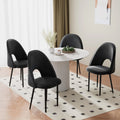 Black Velvet Upholstered Dining Chairs Set of 4 T43393