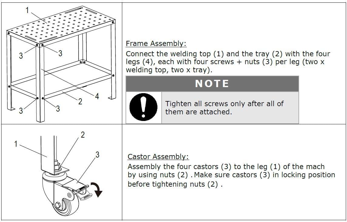 Portable Welding Table with 5/8 /16mm Holes I38690
