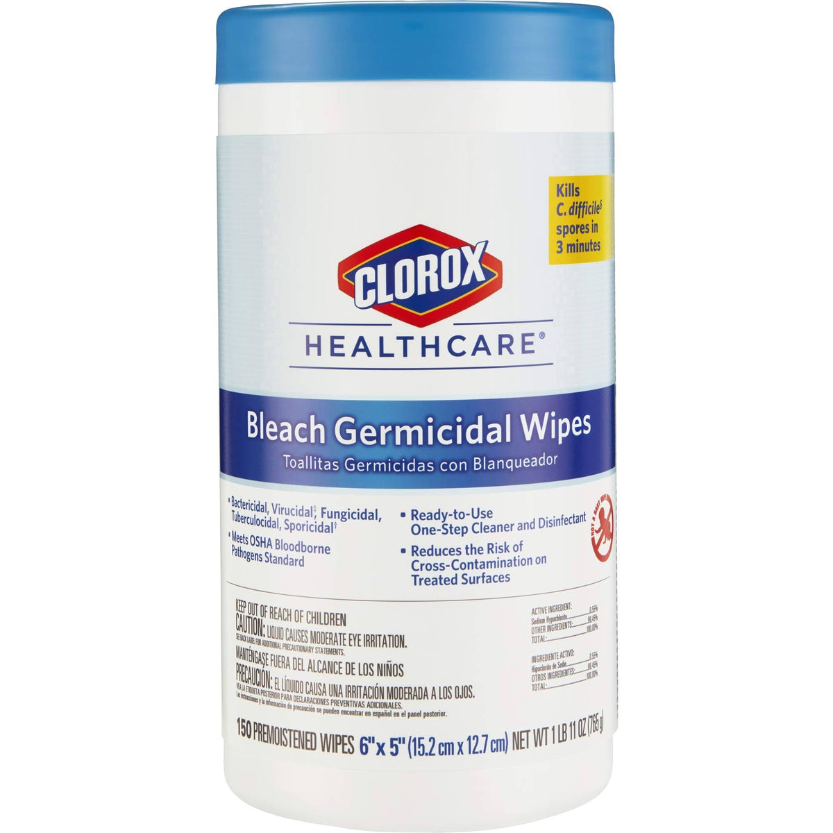 Unscented Bleach Germicidal Wipes 150 Count R551989