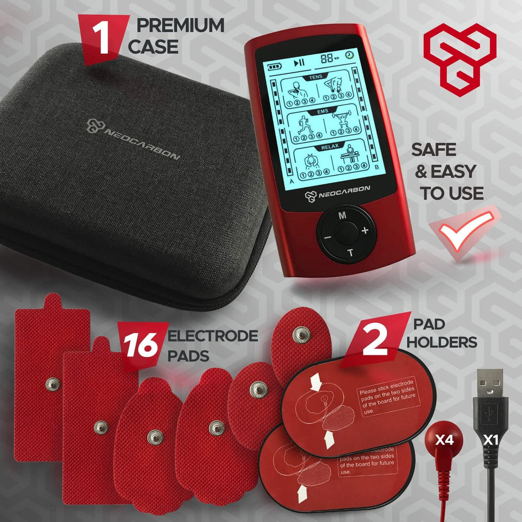 TENS EMS Muscle Stimulator with 16 Electrode Pads G884508