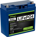 12V 20Ah Lithium LiFePO4 Deep Cycle Rechargeable Battery H73895