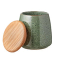 Stoneware Jar With Lid Green P573935