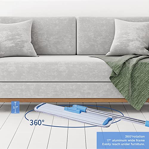 Commercial Flat Microfiber Floor Mop with 4 Washable Pads E92623