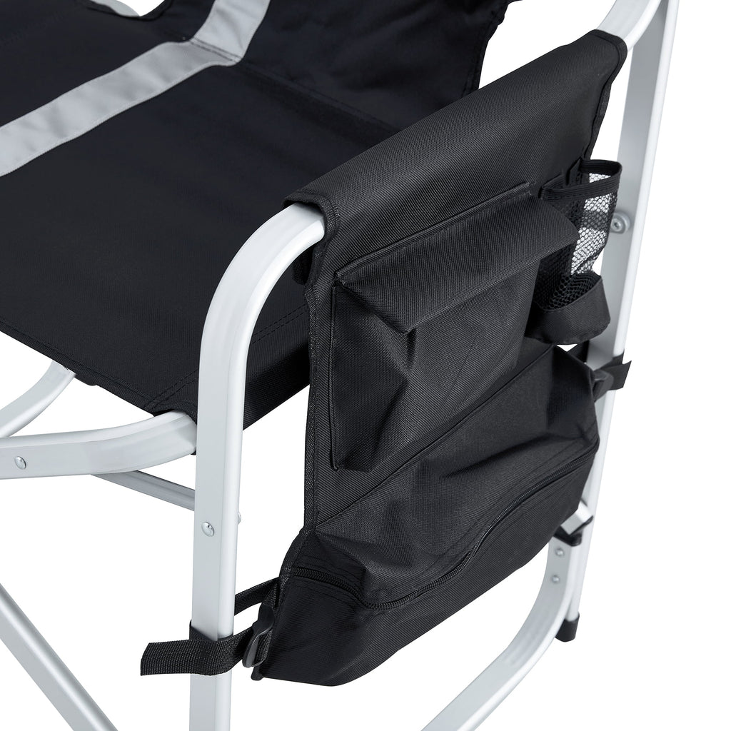 2-piece Padded Folding Oversized Chair with Side Table and Storage Pockets I326686