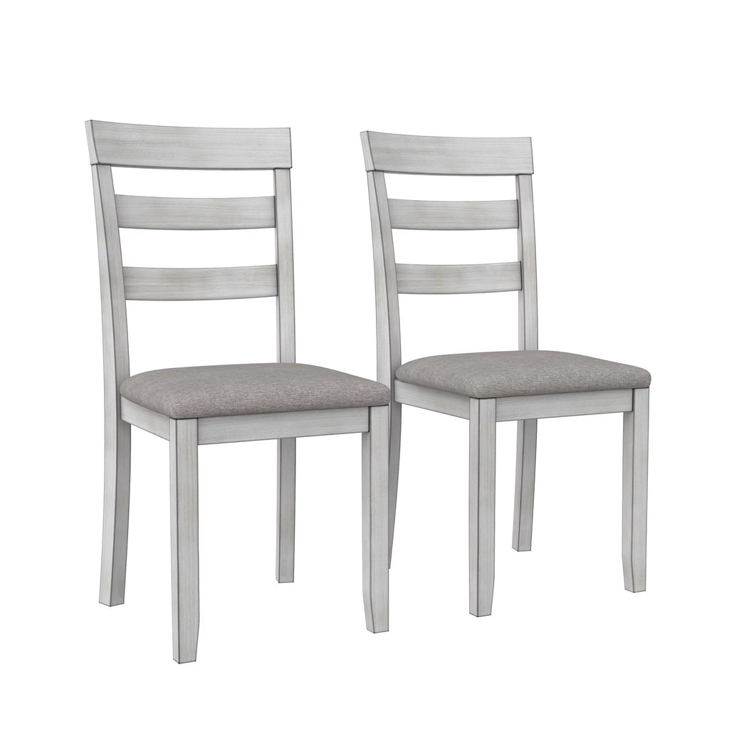 3-Piece Drop Leaf Wood Dining Set with Round Table and 2 Chairs I100220