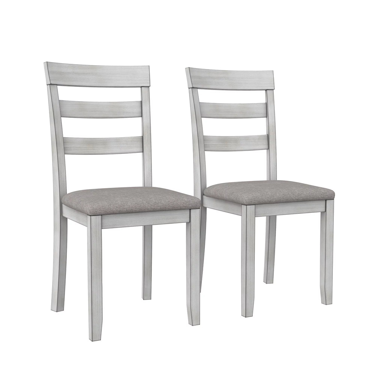 3-Piece Drop Leaf Wood Dining Set with Round Table and 2 Chairs I100220