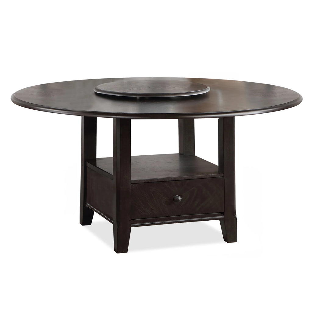 Wood Dining Table with Lazy Susan W5486