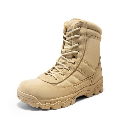 Men's Tactical Work Boots Side Zipper 8 Inches F44347