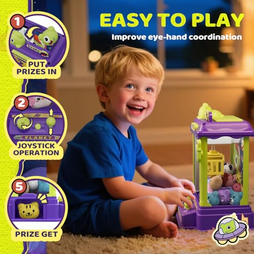 Mini Claw Machine with Plush and Capsule Toy F593