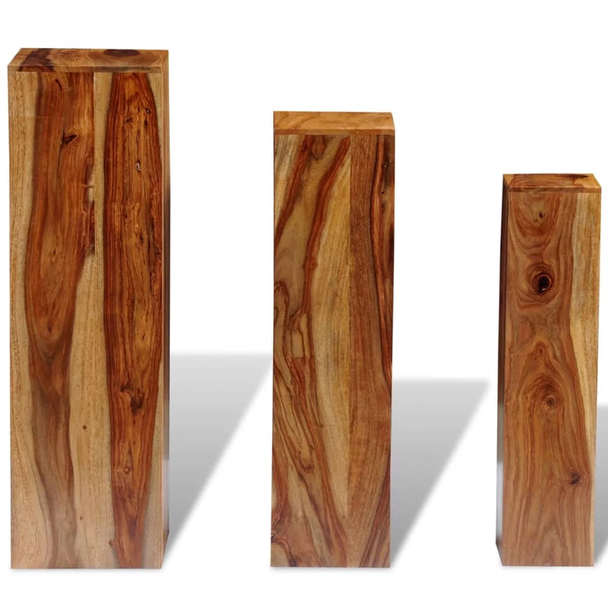 3 Piece Solid Sheesham Wood Stands R340821