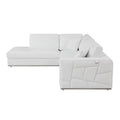 White Italian Top Grain Leather Sectional O298