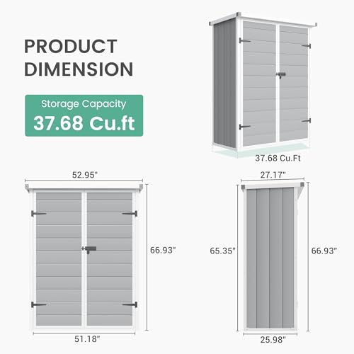 38 Cu.ft Resin Outdoor Storage Shed T1041