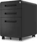 3 Drawer Black Metal File Cabinet with Lock T316