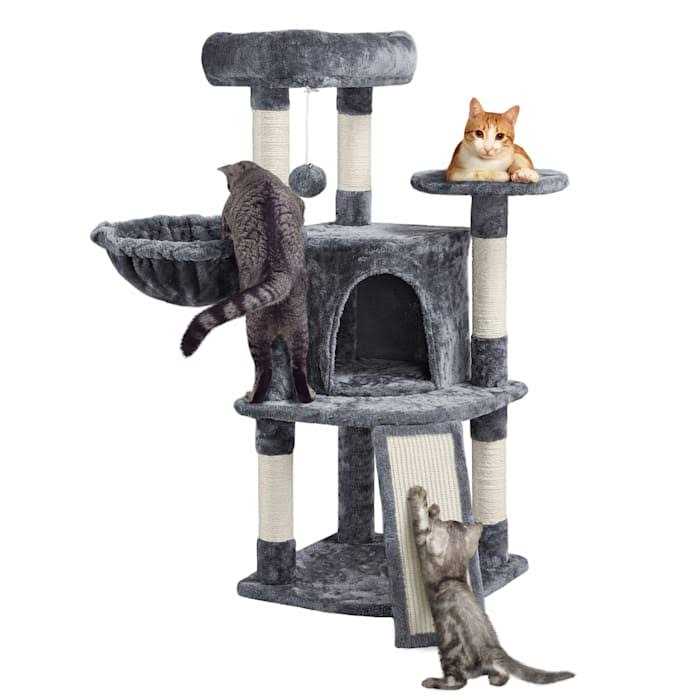 Plush Cat Tree Condo with Basket T393776
