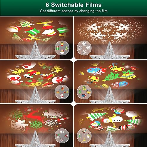 Christmas Tree Topper Lighted with 6 Projection Modes C804549