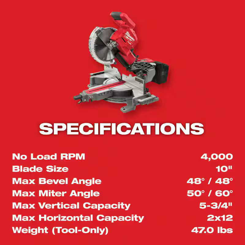 18V Cordless Dual Bevel Sliding Compound Miter Saw Kit with 8.0 Ah Battery Z297