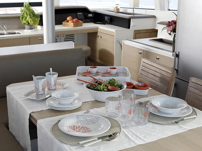 Melamine Deep Plate Coral 6 Pcs Q371
