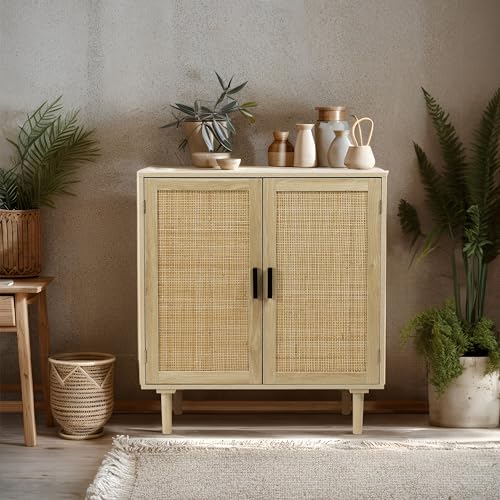 Black Rattan Sideboard Buffet Cabinet R9452