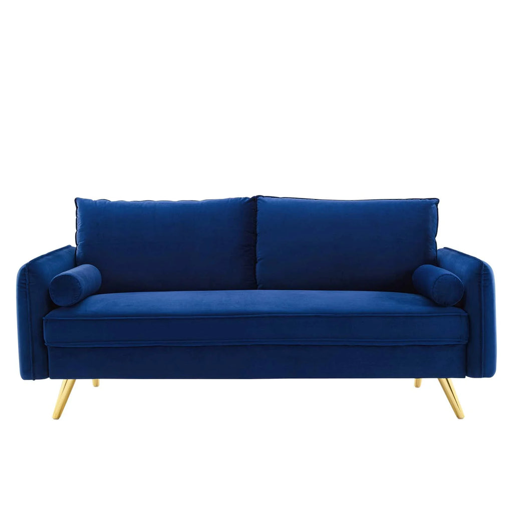 Blue Velvet Sofa O49392