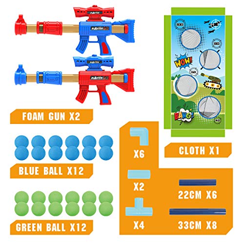 Shooting Game Toy with Standing Shooting Target, 24 Foam Balls X78105