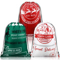 8 Pcs Christmas Drawstring Gift Bags X46387