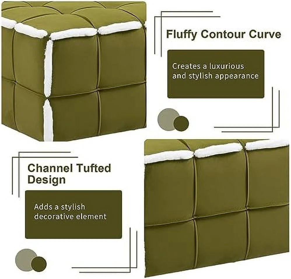 Khaki Teddy Upholstered Barrel Accent Chair with Pillow Z1664