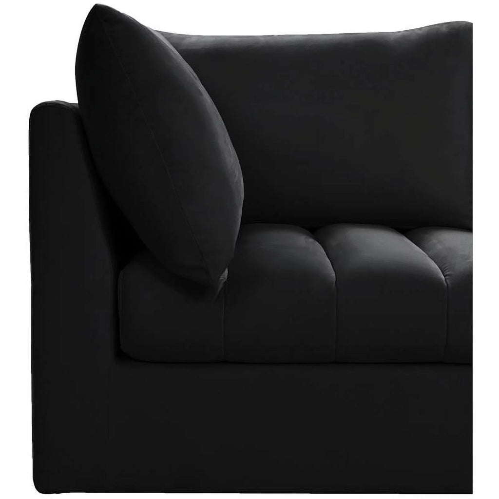 Black Velvet Modular Sectional I503