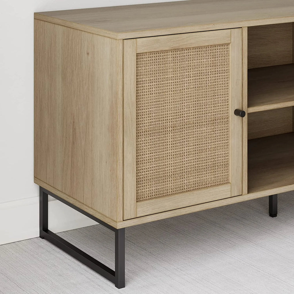 Oak TV Stand with Doors V48932