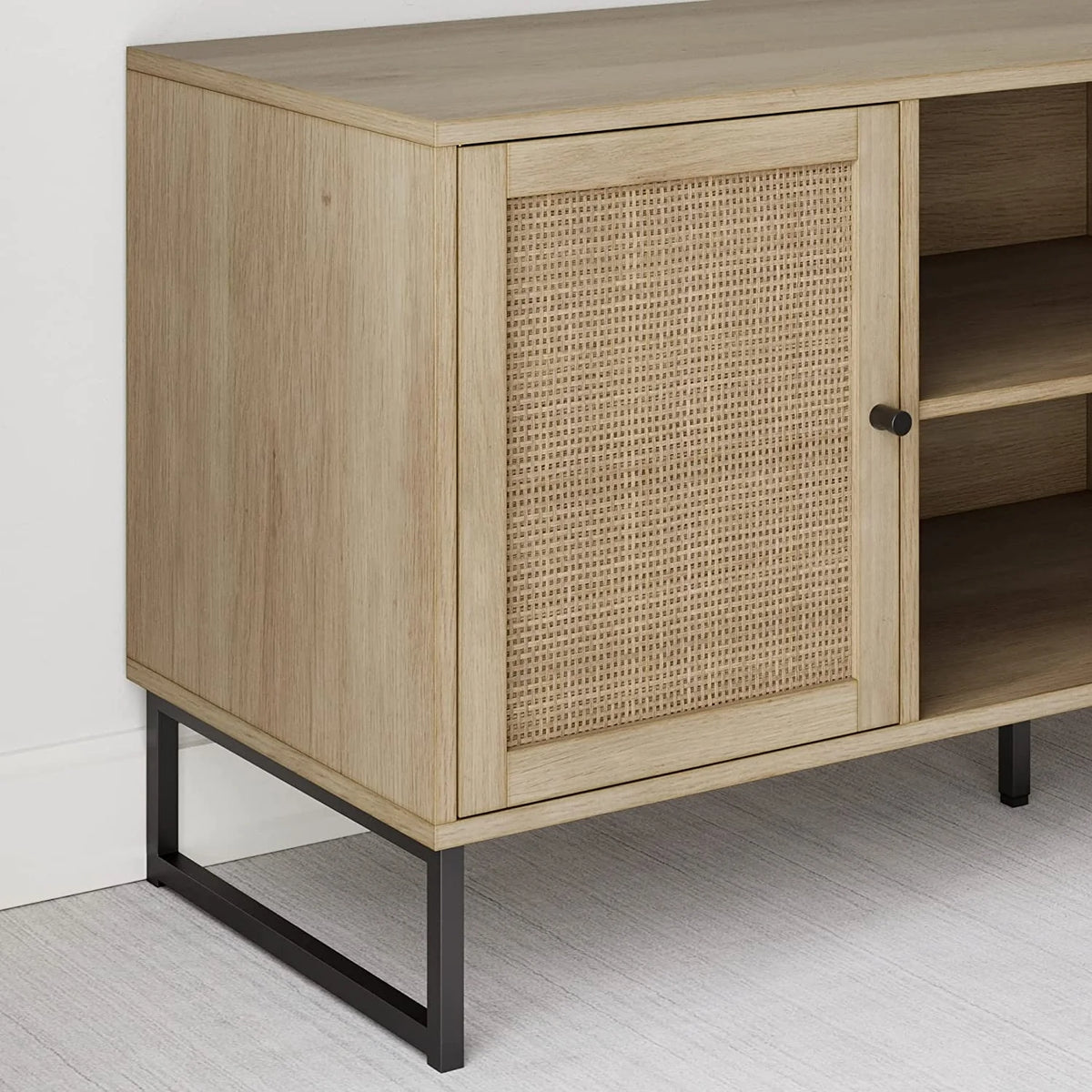 Oak TV Stand with Doors V48932
