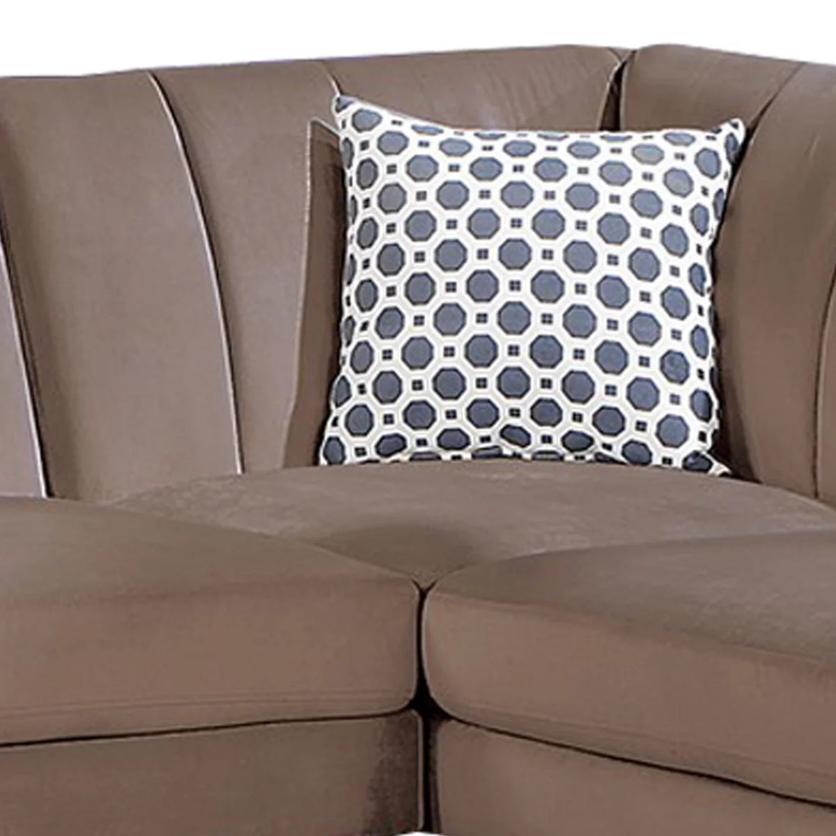 2 Piece Tufted Velvet Sectional Sofa Set N947859