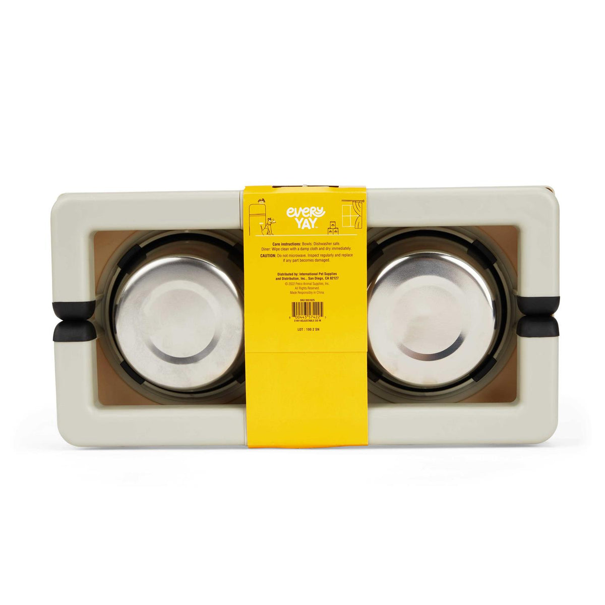 Adjustable Double Diner Dog Bowl P75825