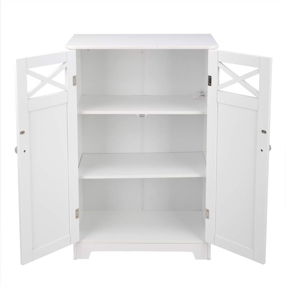 White Double Door Bathroom Cabinet M451613