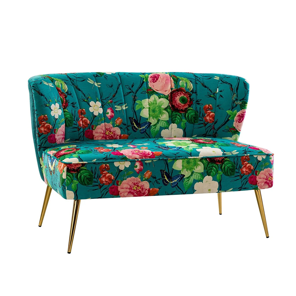 47" Polyester Loveseat with Metal Legs B77480