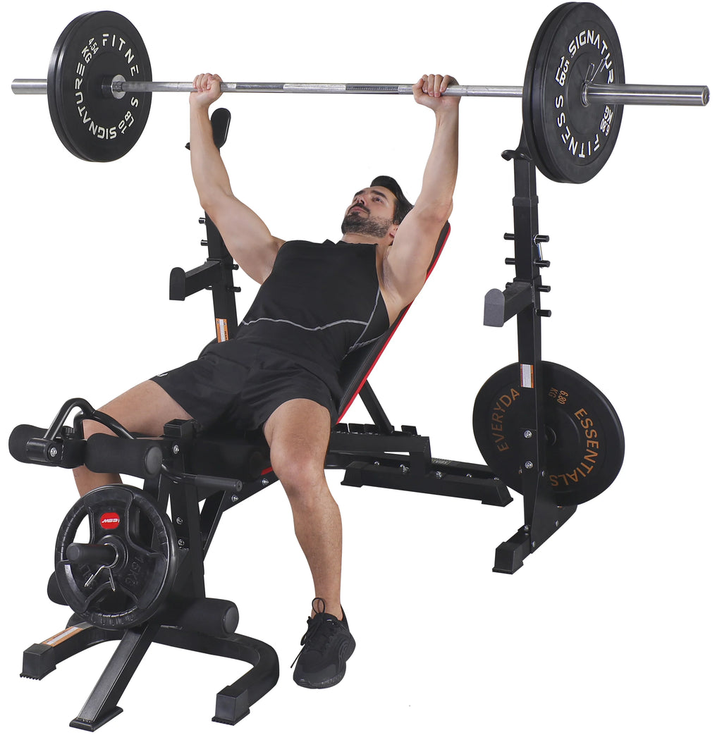 Adjustable Olympic Workout Bench with Squat Rack J73775