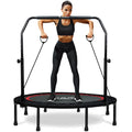 48'' Black Foldable Mini Fitness Trampoline with Handle O78415