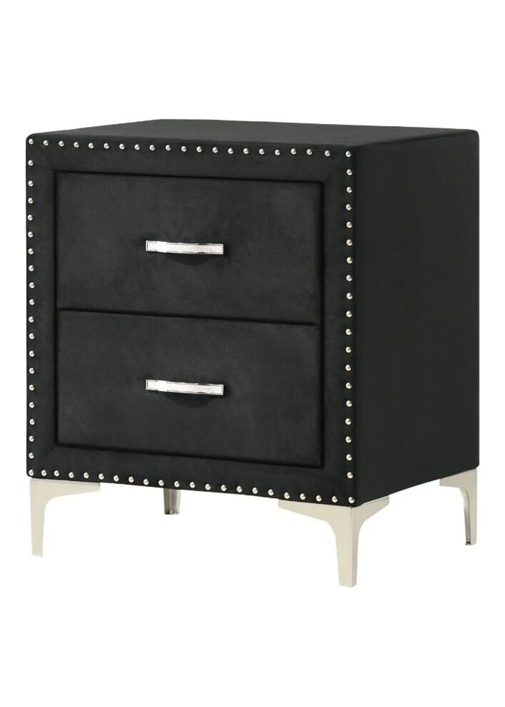 Black Velvet 6pc King Size Bedroom Set F986243