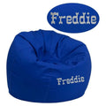 Small Solid Royal Blue Kids Bean Bag Chair R434524