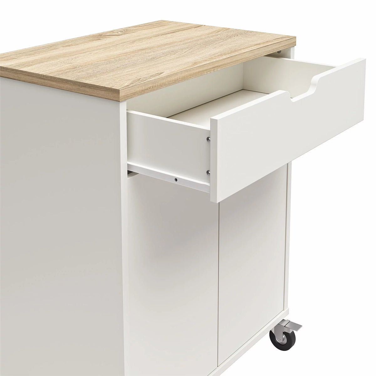 2 Door 1 Drawer Storage Cart with Locking Casters C983