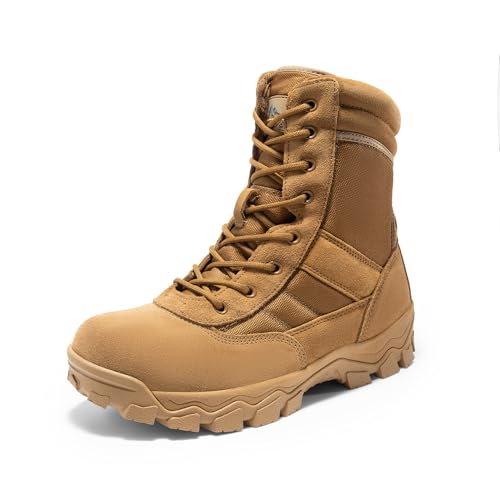 Men's Tactical Work Boots Side Zipper 8 Inches F44347