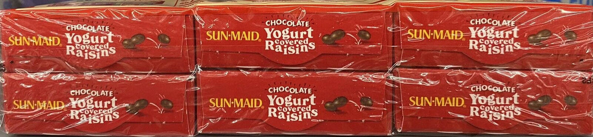 Chocolate Yogurt Covered Raisins 12 Boxes J981