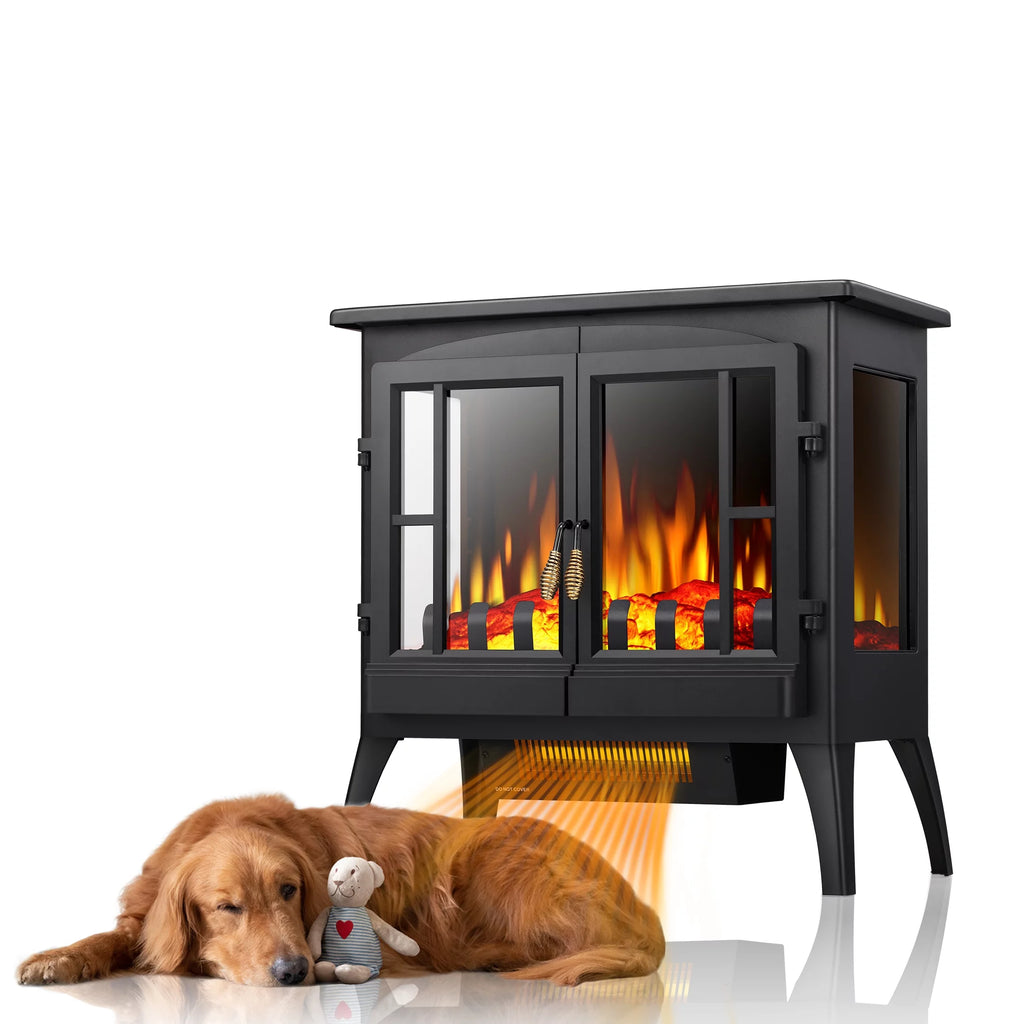Electric Fireplace Stove, Freestanding, Portable, Thermostat, 1000W/1500W (23 Inch) A284985