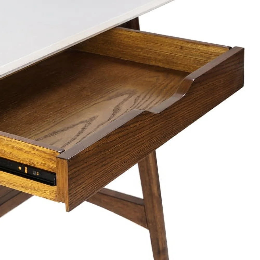 Off White Pecan Wood Desk P550