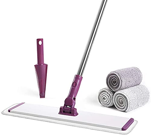 Commercial Flat Microfiber Floor Mop with 4 Washable Pads E92623