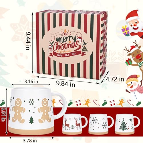 Set of 4 Christmas Mugs 14 Oz X19513