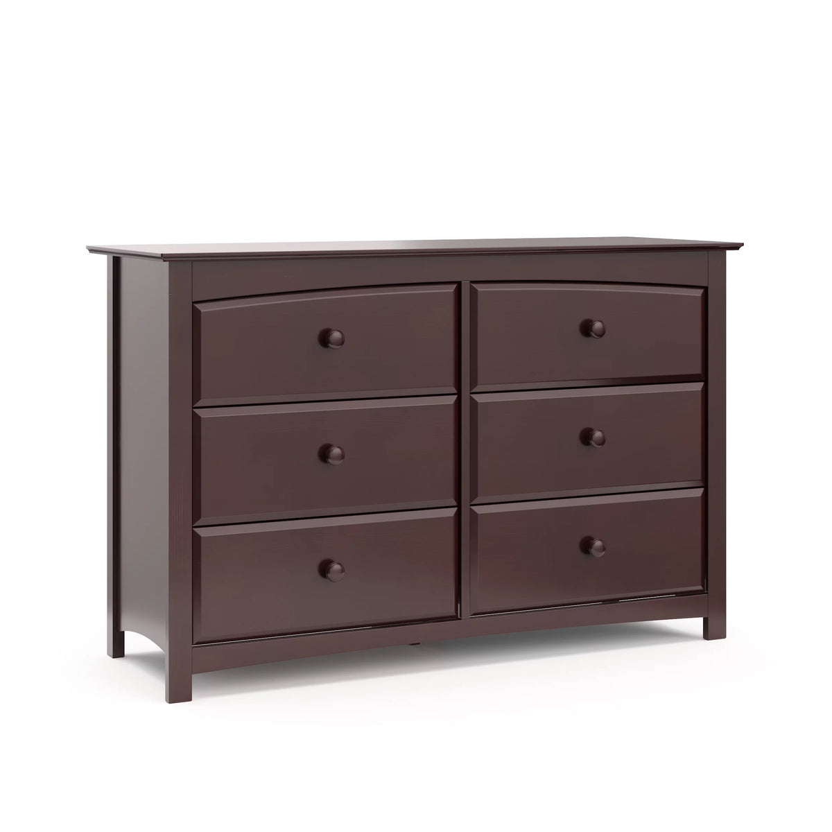 White 6 Drawer Double Dresser C600